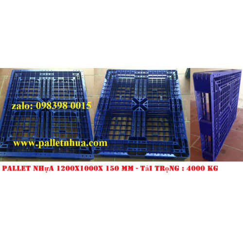 Pallet nhựa 1200x1000x150mm - Tải trọng 4000Kg Pallet-nhua-1200x1000x150mm-500x500