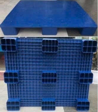 Mặt dưới pallet nhựa 1200x1000x140mm với kết cấu 9 chân