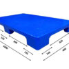 Thông số kích thước pallet nhựa lót sàn 1000x600x100 mm HDPE nguyên sinh màu xanh dương