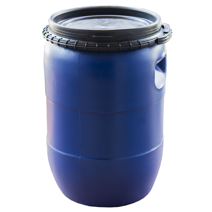 Thùng phuy nhựa 30L màu xanh dương, nắp đen của Nhựa Cần Thơ